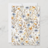 野生の少女の赤ちゃんシャワーの招待 招待状 (裏面)