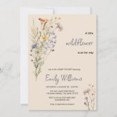 野生の少女の赤ちゃんシャワーの招待 招待状 (正面)