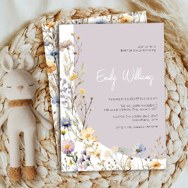 野生の少女の赤ちゃんシャワーの招待 招待状