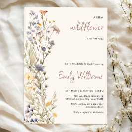 野生の少女の赤ちゃんシャワーの招待 招待状