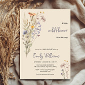 野生の少女の赤ちゃんシャワーの招待 招待状