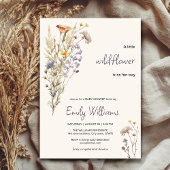 野生の少女の赤ちゃんシャワーの招待 招待状