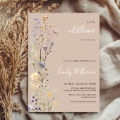 野生の少女の赤ちゃんシャワーの招待 招待状