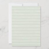 野生の少年サファリベイビーシャワー 招待状 (裏面)