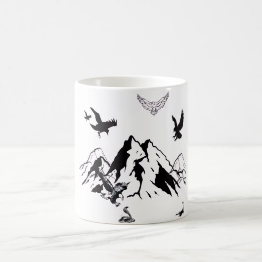 野生の山岳アドベンチャー コーヒーマグ コーヒーマグカップ (中央)