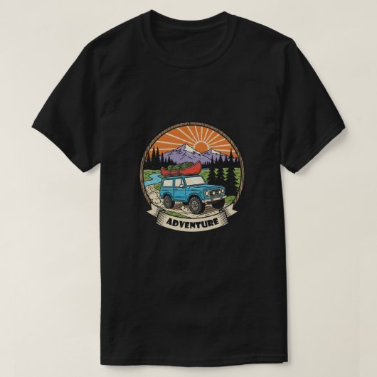 野生の山岳探検家冒険Tシャツ Tシャツ (デザイン正面)