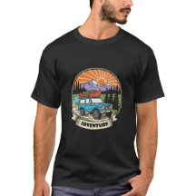 野生の山岳探検家冒険Tシャツ