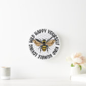 野生の幸せあなた親切に愛する(昆虫)マルハナバチミツバチ ラウンド壁時計 (ホーム)