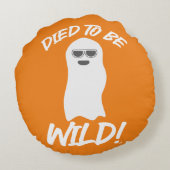 野生の幽霊スピリットおもしろい漫画おもしろいで死んだ ラウンドクッション (裏面)