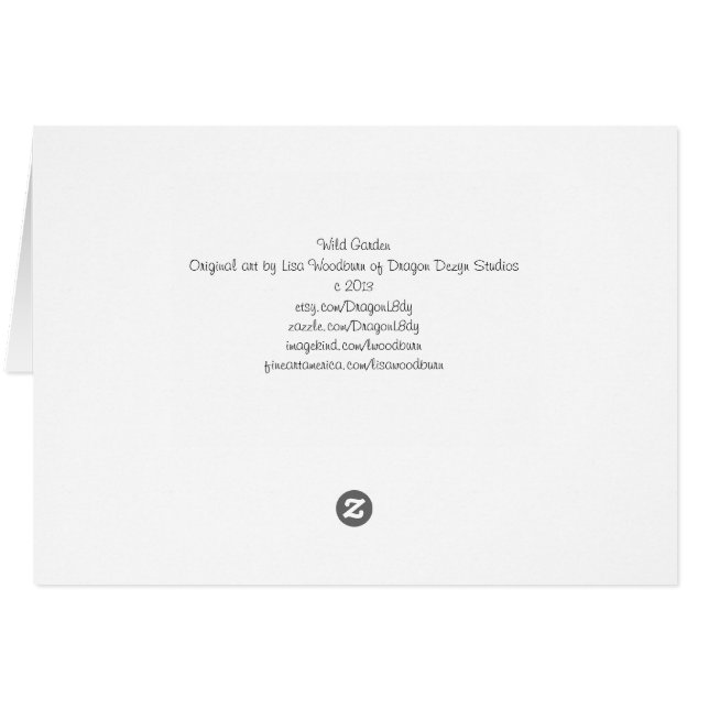 野生の庭のコレクション (裏面横)