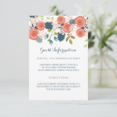 野生の庭の花の結婚式のゲスト情報の挿入物カード エンクロージャーカード (スタンド正面)