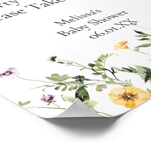 野生の庭の開花党の好意は一つの署名を取る ポスター (角)