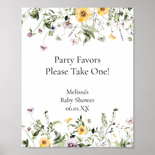 野生の庭の開花党の好意は一つの署名を取る ポスター (正面)