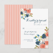 野生の庭花の結婚RSVPの応答カード 出欠カード (正面/裏面)