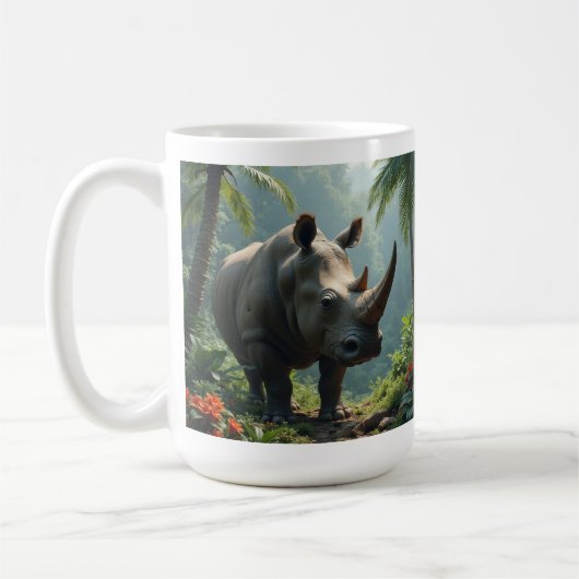 野生の強さ: Rhino Mug コーヒーマグカップ (左)