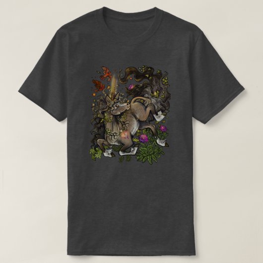 野生の心のユニコーン Tシャツ (デザイン正面)