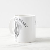 野生の心を持つ馬好き コーヒーマグカップ (正面左)