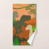 野生の恐竜 バスタオルセット (ハンドタオル)