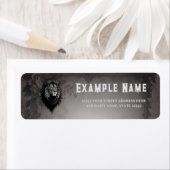 野生の恵み：ライオンの印象的なポートレート ラベル (インサイチュ)