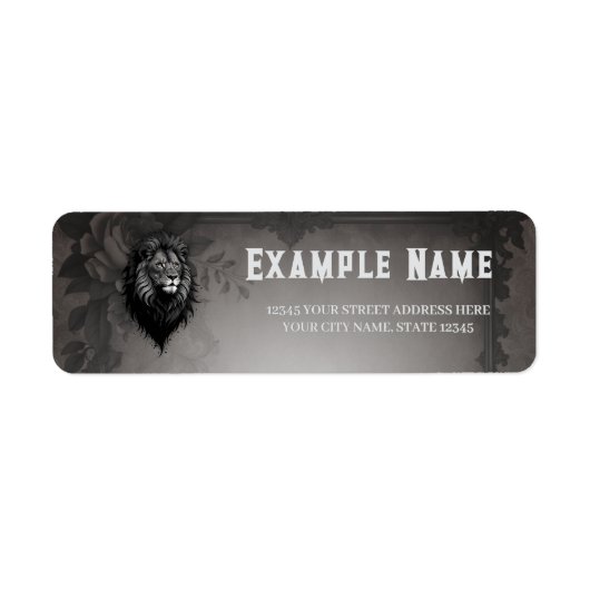 野生の恵み：ライオンの印象的なポートレート ラベル (正面)