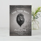 野生の恵み：ライオンの印象的なポートレート 招待状 (スタンド正面)