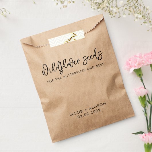 野生の愛の野生の花の種結婚の紙吹雪 フェイバーバッグ (封をした状態)