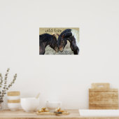 野生の愛の馬 ポスター (キッチン)