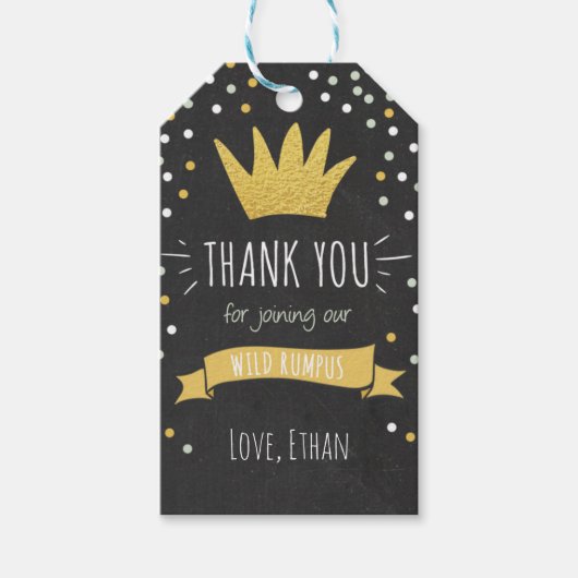 野生の感謝していもの好きギフトラベルクラウンボーイ ギフトタグ (正面)