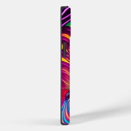 野生の明るいファンキートリップ(幻覚体験)のようなアートおもしろいカッコいいクリエイティブ Case-Mate iPhoneケース (裏面 / 右)