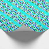 野生の明るい水パターン ラッピングペーパー (角)