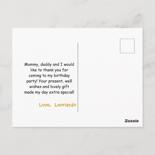 野生の時間かわいいタキシード猫ありがとう ポストカード (裏面)