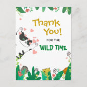 野生の時間かわいいタキシード猫ありがとう  ポストカード (正面)