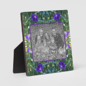 野生の朝顔の花あなたの写真を追加 フォトプラーク (正面)