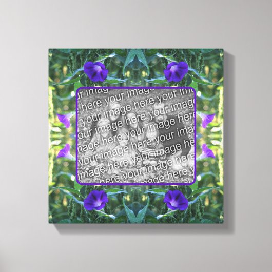 野生の朝顔の花あなた自身の写真を作成 キャンバスプリント (正面)