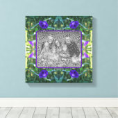 野生の朝顔の花あなた自身の写真を作成 キャンバスプリント (インサイチュ (ウッドフロア))