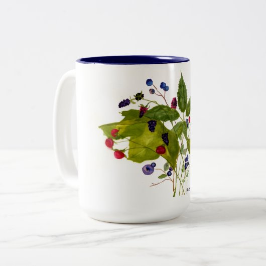 野生の果実のコーヒー・マグ ツートーンマグカップ (正面左)