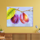 野生の梅 – Prunus domestica canvas art mauve キャンバスプリント (インサイチュ (リビング))