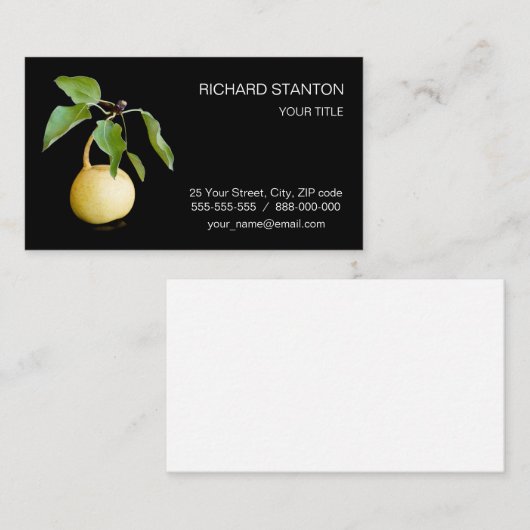 野生の梨 名刺 (正面/裏面)