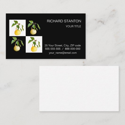 野生の梨 名刺 (正面/裏面)