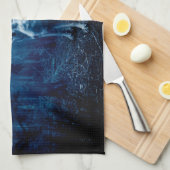 野生の森に二匹の白狼が キッチンタオル (四つ折り)