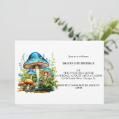 野生の森のキノコの誕生日パーティー 招待状 (スタンド正面)