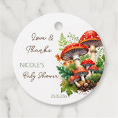 野生の森のキノコの赤ん感謝していだシャワー フェイバータグ (正面)