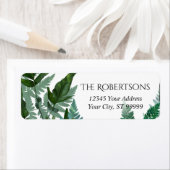 野生の森のシダ結婚の葉 |差出人住所 ラベル (インサイチュ)