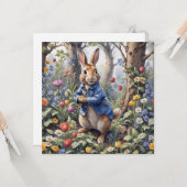 野生の森のピーターうさぎ カード (正面/裏面インサイチュ)