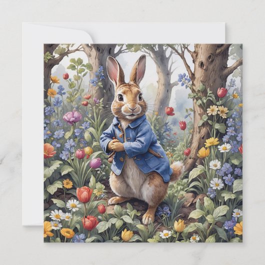 野生の森のピーターうさぎ カード (正面)