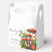 野生の森のマッシュルームの赤ちゃんシャワーはテンプレートを好む フェイバーボックス (オープン)