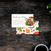 野生の森のマッシュルームの赤ちゃんシャワー本のリクエスト エンクロージャーカード