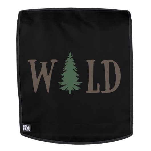 野生の森の松の木 バックパック (取り外し可フェース)