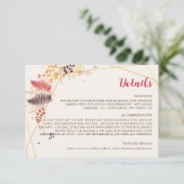 野生の森の花シダの葉結婚の エンクロージャーカード (スタンド正面)