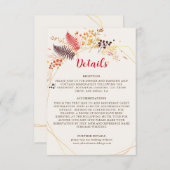 野生の森の花シダの葉結婚の エンクロージャーカード (正面/裏面)